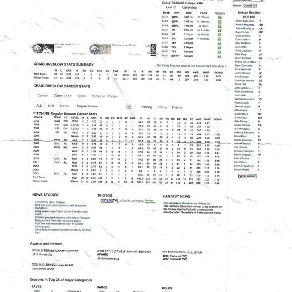 Craig Breslow Signed MLB Baseball #32 Red Sox, A’s - Picture 2 of 2